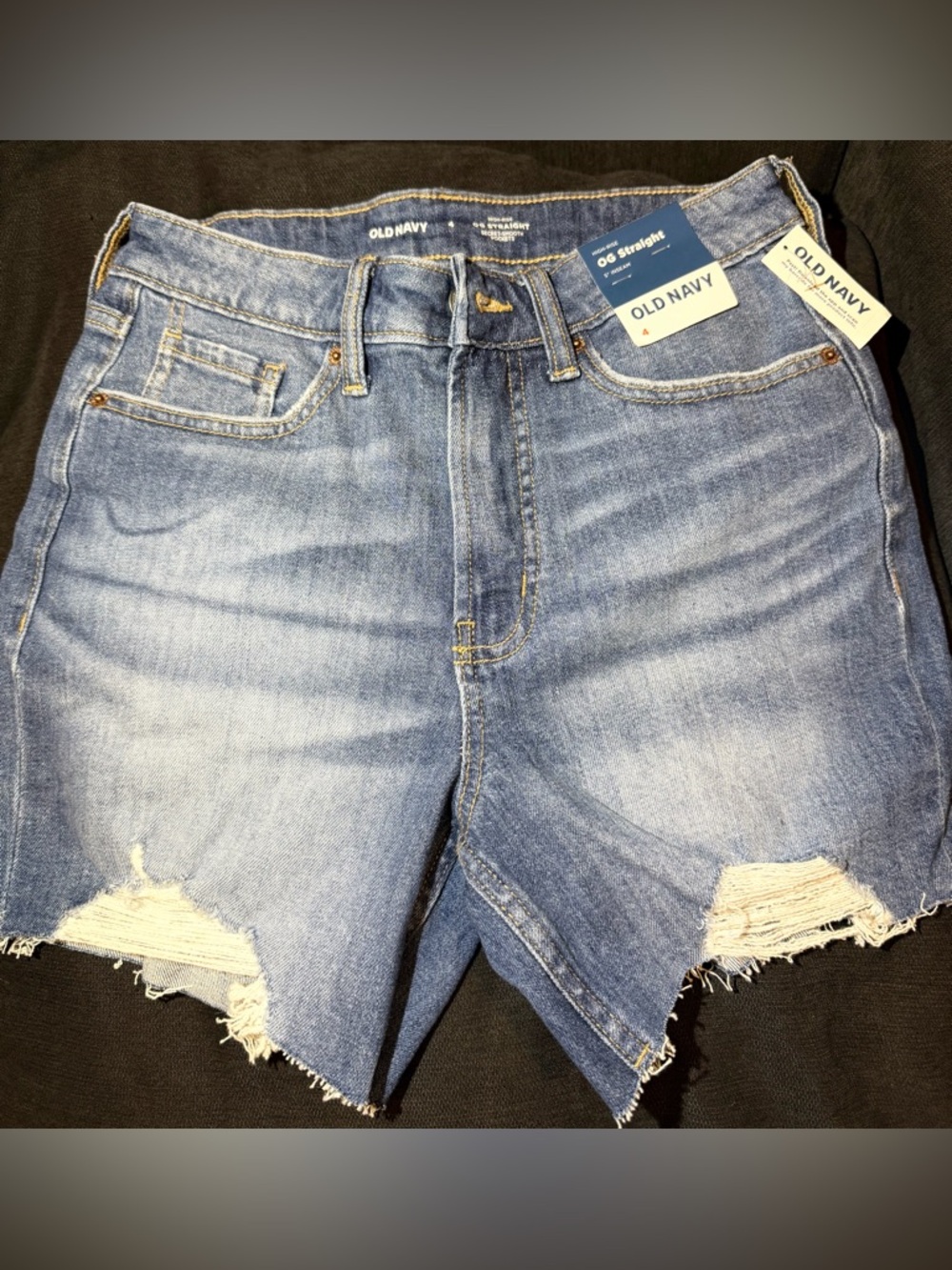 Old Navy Light Blue Denim High-Rise OG Straight Shorts NWT